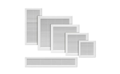 Решетки вентиляционные простые и разъёмные, с антимоскитной сеткой