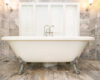 Empty white bathtub decoration interior