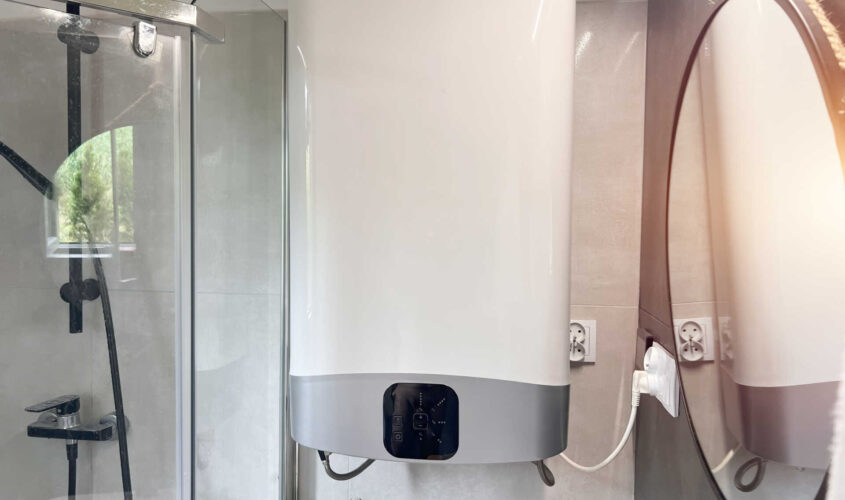 Electric water heater for running water in bathroom