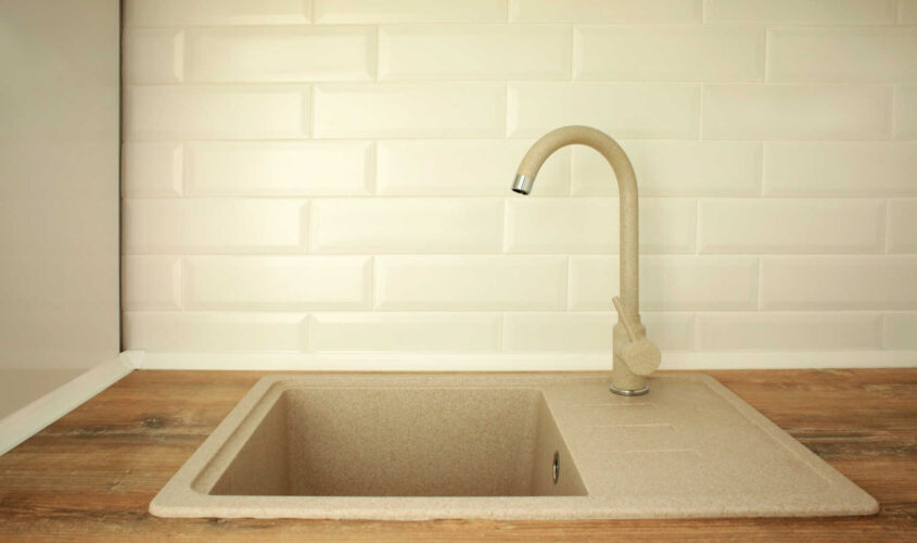 Kitchen sink in modern interior